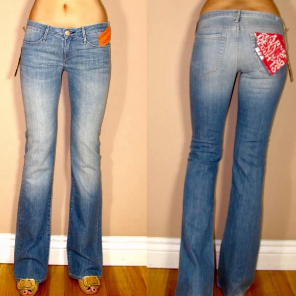 Earnest Sewn Ali Bootcut Y2K Vintage Bootcut Jeans Size 24 25 26 Low Rise New - Picture 1 of 6